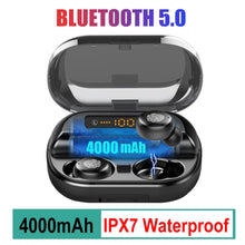 Load image into Gallery viewer, V11 TWS 5.0 Bluetooth Headphones 9D Stereo Wireless earphones IPX7 Waterproof headsets Sport earburd 4000mAh case Power Bank V12
