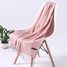 Load image into Gallery viewer, Fashion Solid Color 2020 Women Scarf Winter Hijabs Tessale Tassels Long Lady Shawls Cashmere Like Pashmina Hijabs Scarves Wraps
