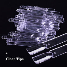 Load image into Gallery viewer, 1Set False Nail Tips Fan Nature Clear Black Finger Nail Display Card Nail Art Practice Acrylic UV Gel Polish Tool Manicure JI386
