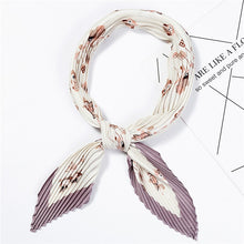 Load image into Gallery viewer, 2020 Designer Women Crinkle Scarf Square Silk Neck Scarves Female Leopard Print Hair Band Lady Pleated Scarfs
