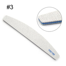 Load image into Gallery viewer, 1 Pc Half-Moon-Shaped Nail File Nail Buffer Washable Grinding Polishing Sanding Buffing  Pedicure Nail Art Tools
