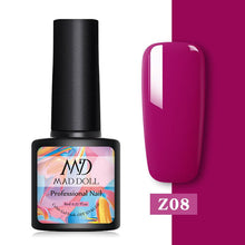 Load image into Gallery viewer, MAD DOLL 8ml 60 Colors Gel Nail Polish  Nail Color Nail Gel varnish Soak Off UV Gel Varnish Base Coat No Wipe Top Coat
