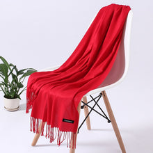 Load image into Gallery viewer, Fashion Solid Color 2020 Women Scarf Winter Hijabs Tessale Tassels Long Lady Shawls Cashmere Like Pashmina Hijabs Scarves Wraps
