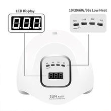 Load image into Gallery viewer, LED Nail Lamp for Manicure 80/54W Nail Dryer Machine UV Lamp For Curing UV Gel Nail Polish With Motion sensing LCD Display
