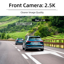 Load image into Gallery viewer, Jansite 10 inches 2.5K Car DVR Touch Screen Stream Media Dual Lens Video Recorder Rearview mirror Dash cam Front and Rear camera
