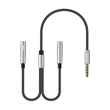 Load image into Gallery viewer, 3.5mm Mic Headphone Splitter Audio Cable Male to 2 Female Headphone Audio Cord Line
