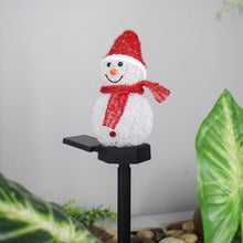 Load image into Gallery viewer, 2021 New Solar Snowman Led Lamp Decoration Christmas Cartoon Snowman Solar Light Ground Light Landscape Garden Lamp
