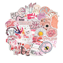 Load image into Gallery viewer, 50PCS Cartoon Pink INS Style Vsco Girl Stickers For Laptop Moto Skateboard Luggage Refrigerator Notebook Laptop Toy Sticker F5

