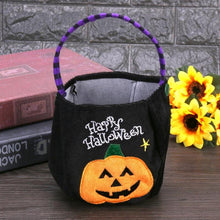 Load image into Gallery viewer, Halloween Trick or Treat Candy Bag Kids Sugar Holder Pouch Sacks Gift Bags Food Container Pumpkin Witches Tote Storage Baskets
