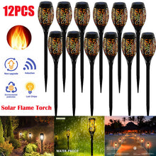 Load image into Gallery viewer, LED Solar Flame Torch Lamp Outdoor Lights Solar Garden Light Flickering Lamp Courtyard Balcony Lawn Path Spotlight Dropshipping
