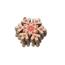 Load image into Gallery viewer, 10pcs 5cm Christmas Wooden Decorations for Home Tree DIY Natural Wood Christmas Ornaments Pendants Hanging Gift Natal Xmas Decor
