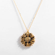 Load image into Gallery viewer, 2019 New Women Gold Necklace You are my sunshine Open Locket Sunflower Pendant Necklace Men Gifts Free Dropshipping

