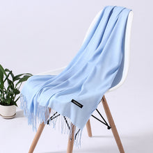 Load image into Gallery viewer, Fashion Solid Color 2020 Women Scarf Winter Hijabs Tessale Tassels Long Lady Shawls Cashmere Like Pashmina Hijabs Scarves Wraps
