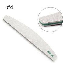 Load image into Gallery viewer, 1 Pc Half-Moon-Shaped Nail File Nail Buffer Washable Grinding Polishing Sanding Buffing  Pedicure Nail Art Tools
