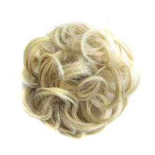Load image into Gallery viewer, Delice Women's Wrap On Messy Bun Curly Scrunchie Chignon With Rubber Band Brown Black Synthetic Hair Ring
