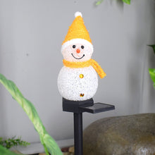 Load image into Gallery viewer, 2021 New Solar Snowman Led Lamp Decoration Christmas Cartoon Snowman Solar Light Ground Light Landscape Garden Lamp

