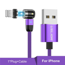Load image into Gallery viewer, USLION 2020 New 540 Degree Rotate Magnetic Cable Micro USB Type C Cable Magnetic Charging Cable For iPhone 11 Pro Max Data Line
