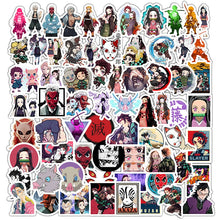 Load image into Gallery viewer, 70pcs Demon Slayer Kimetsu No Yaiba Anime Sticker Cosplay Props PVC Waterproof DIY Guitar Car Tanjirou Nezuko Decal Stickers F4

