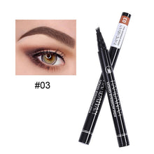Load image into Gallery viewer, 5 Colors Eyebrow Pen Waterproof 4 Fork Tip Eyebrow Tattoo Pencil Cosmetic Long Lasting Natural Dark Brown Liquid Eye Brow Pencil
