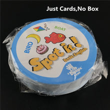 Load image into Gallery viewer, Dobble 16 styles Spot It Card Game Toy Iron Box Sport Go Camping Hip Kids Board Games Gift Animals Alphabet123
