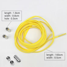 Load image into Gallery viewer, Elastic No Tie Shoelaces Semicircle Shoe Laces For Kids and Adult Sneakers Shoelace Quick Lazy Metal Lock Laces Shoe Strings
