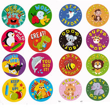 Load image into Gallery viewer, 500pcs Reward Stickers Encouragement Sticker Roll for Kids Motivational Stickers with Cute Animals for Students Teachers
