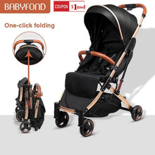 Load image into Gallery viewer, Babyfond 5.8KG Light Stroller Gold Frame Car Portable Carriage Umbrella Baby Stroller Newborn Travelling Pram On Plane Gifts
