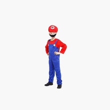 Load image into Gallery viewer, Cosplay Adults and Kids Super Mario Bros Cosplay Dance Costume Set Children Halloween Party MARIO &amp; LUIGI Costume for Kids Gifts
