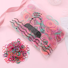 Load image into Gallery viewer, 100pcs/Set Bag Packed Girls Cute Colorful Elastic Hair Bands Gum For Ponytail Holder Scrunchie Headband Fashion Hair Accessories

