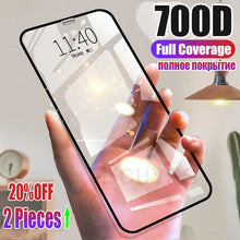 Load image into Gallery viewer, 700D Curved Edge Protective Tempered Glass For iPhone 11 Pro X XS Max XR Screen Protector Glass On For iPhone 7 6 8 6s Plus X
