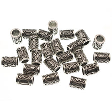 Load image into Gallery viewer, 24pcs/Set Futhark Viking Runes Tube Spacer Beads for Jewelry Making Beards Hair Bead fit DIY Necklace Bracelet Handmade Findings
