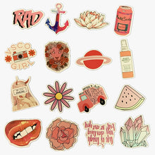Load image into Gallery viewer, 50PCS Cartoon Pink INS Style Vsco Girl Stickers For Laptop Moto Skateboard Luggage Refrigerator Notebook Laptop Toy Sticker F5
