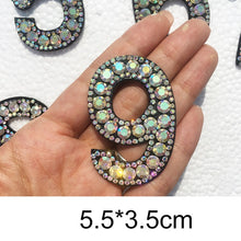 Load image into Gallery viewer, A-Z 1pcs  Rhinestone English Alphabet Letter Applique 3D Iron On letters Patch For Clothing Badge Paste For Clothes Bag Shoes
