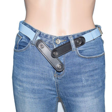 Load image into Gallery viewer, Women's Buckle-Free Elastic Belts Invisible Belt for Jeans No Bulge Hassle Band Fashion Casual Adjustable Button Canvas Belt
