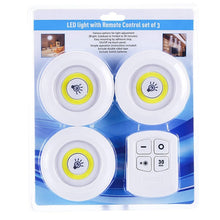 Load image into Gallery viewer, New Dimmable LED Under Cabinet Light with Remote Control Battery Operated LED Closets Lights for Wardrobe Bathroom lighting
