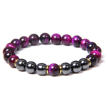 Load image into Gallery viewer, Buddha Bracelet Men Red Tiger Eye Natural Stone 8mm Black Obsidian Hematite Beads Elastic Charm Bracelets Homme Jewelry Gift
