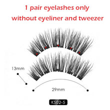Load image into Gallery viewer, Magnetic False Eyelashes No Glue Full Eye 5 Magnet Reusable Fake Eyelashes Natural Soft Eyelashes Extension Magnetic Eyelash Kit
