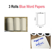 Load image into Gallery viewer, 3 Rolls Thermal Paper Label Paper Sticker Paper Photo Paper Color Paper For PeriPage PAPERANG Photo Printer
