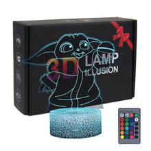Load image into Gallery viewer, 3d Night Lamp Anime Star Wars Baby Yoda Led Night Light for Kid Child Bedroom Decor Nightlight Cartoon Meme Figure Table Lamp
