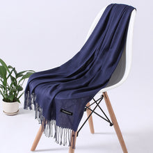 Load image into Gallery viewer, Fashion Solid Color 2020 Women Scarf Winter Hijabs Tessale Tassels Long Lady Shawls Cashmere Like Pashmina Hijabs Scarves Wraps
