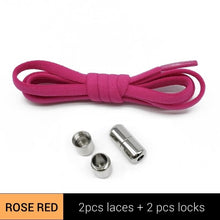 Load image into Gallery viewer, TILUSERO New Elastic Shoelaces Metal Capsule Button No Tie Shoe Laces
