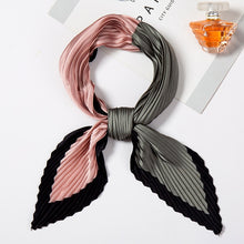 Load image into Gallery viewer, 2020 Designer Women Crinkle Scarf Square Silk Neck Scarves Female Leopard Print Hair Band Lady Pleated Scarfs
