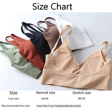 Load image into Gallery viewer, Queenral Underwear Women Bra Seamless Bra Tank Crop Top Bras For Women Back Hollow Wire Free Intimates With Removable Padded
