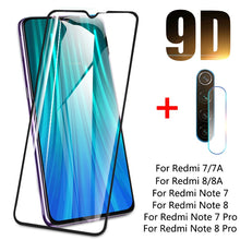 Load image into Gallery viewer, 9D Tempered Glass for Xiaomi Redmi Note 8 7 8T Lens Camera Glass Screen Protector For Redmi 7 7A 8 8A For Redmi Note 8T 7 8 Pro
