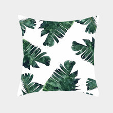 Load image into Gallery viewer, Tropical Plants Cushion Cover Polyester Green Leaves Decorative Pillowcase Tropical Plant Throw Pillow Case Cushion Cover
