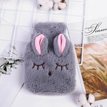 Load image into Gallery viewer, Winter Cartoon Rabbit Hot Water Bottle PVC Stress Pain Relief Therapy Hot Water Bag With Knitted Soft Cozy Cover Hand Warmer 1pc
