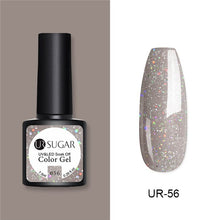 Load image into Gallery viewer, UR SUGAR Nude Glitter Gel Nail Polish Varnish Pink Rose Gold Shimmer Soak Off UV LED Nails Gel varnish  7.5ml
