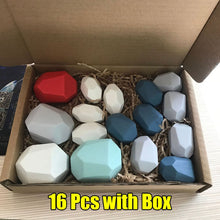 Load image into Gallery viewer, 36Pcs Children's Wooden Colored Stone Jenga Building Block Educational Toy Creative Nordic Style Stacking Game Rainbow Toy Gift
