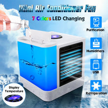 Load image into Gallery viewer, Portable Air Conditioner Cooler Fan Convenient Mini Air Cooler Personal Space Easy Cool Purifies Humidifier Air Cooling Fan
