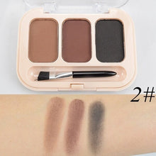 Load image into Gallery viewer, Eyebrow Enhancer Eyebrow Powder 3 Color Palette Pigment Long-lasting Eye Brow Make Up Tint Shades Eyebrows Women Makeup Cosmetic
